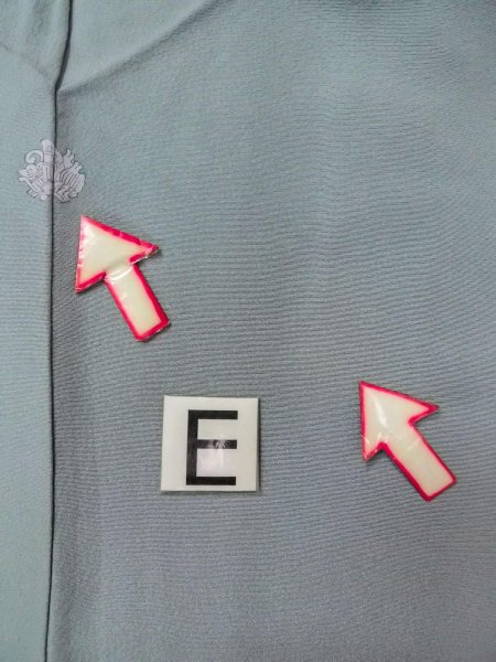 画像19: O0117B 女性用色無地  シルク(正絹) 淡い灰色がかった水色,  【中古】【USED】【リサイクル】 ★★☆☆☆【O0117B】 (19)