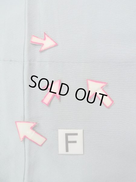 画像20: O0117B 女性用色無地  シルク（正絹） 淡い灰色がかった水色,  【中古】【USED】【リサイクル】 ★★☆☆☆【O0117B】 (20)