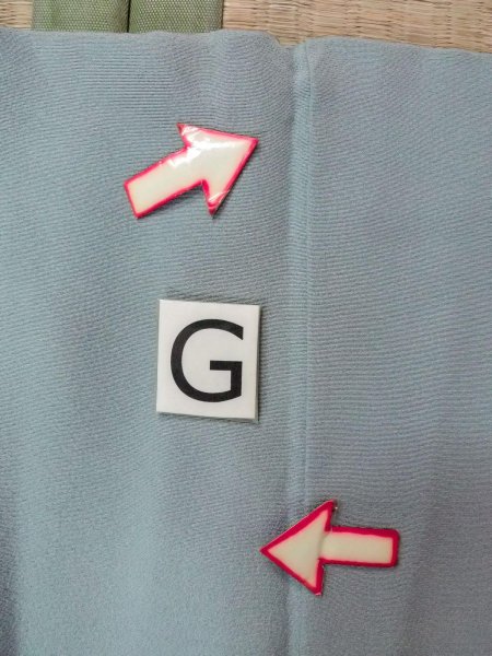 画像21: O0117B 女性用色無地  シルク(正絹) 淡い灰色がかった水色,  【中古】【USED】【リサイクル】 ★★☆☆☆【O0117B】 (21)