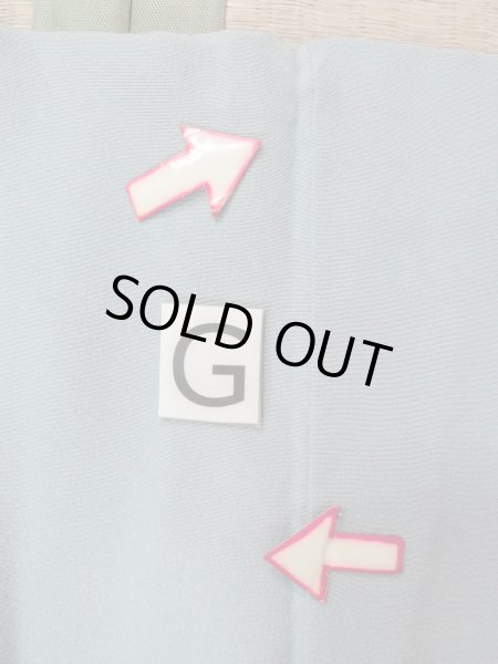 画像21: O0117B 女性用色無地  シルク（正絹） 淡い灰色がかった水色,  【中古】【USED】【リサイクル】 ★★☆☆☆【O0117B】 (21)