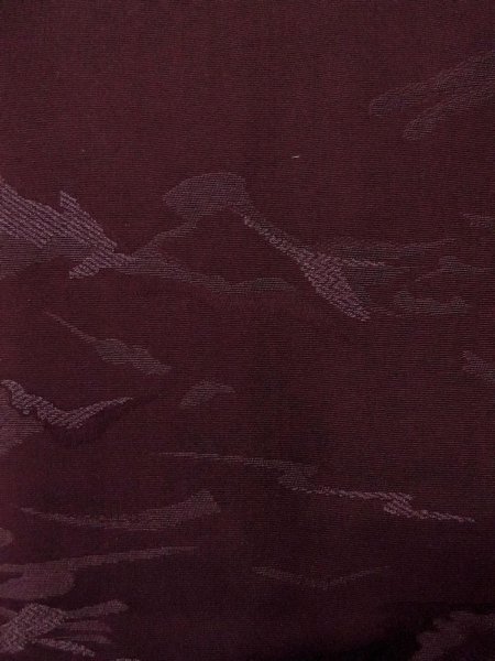 画像7: O0117D 女性用色無地  シルク(正絹) 深い紫みえんじ,  【中古】【USED】【リサイクル】 ★★☆☆☆【O0117D】 (7)