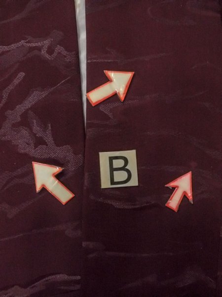 画像15: O0117D 女性用色無地  シルク(正絹) 深い紫みえんじ,  【中古】【USED】【リサイクル】 ★★☆☆☆【O0117D】 (15)