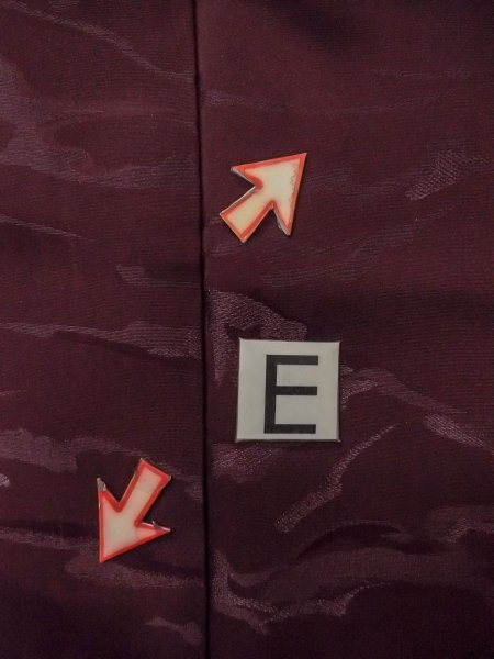 画像18: O0117D 女性用色無地  シルク(正絹) 深い紫みえんじ,  【中古】【USED】【リサイクル】 ★★☆☆☆【O0117D】 (18)