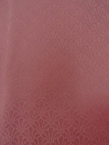 画像7: O0117E 女性用色無地  シルク(正絹) 赤み珊瑚色,  【中古】【USED】【リサイクル】 ★★★☆☆【O0117E】 (7)
