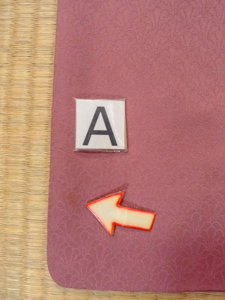 画像15: O0117E 女性用色無地  シルク(正絹) 赤み珊瑚色,  【中古】【USED】【リサイクル】 ★★★☆☆【O0117E】 (15)