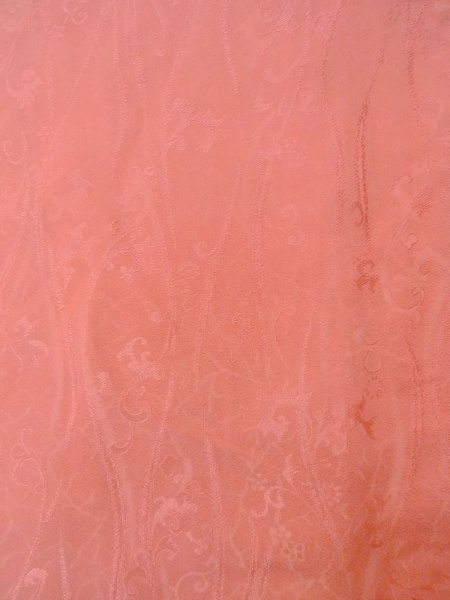 画像3: O0117F 女性用色無地  シルク(正絹) 光沢のある淡い橙色,  【中古】【USED】【リサイクル】 ★★★☆☆【O0117F】 (3)