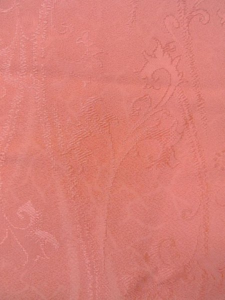 画像5: O0117F 女性用色無地  シルク(正絹) 光沢のある淡い橙色,  【中古】【USED】【リサイクル】 ★★★☆☆【O0117F】 (5)