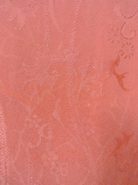 画像6: O0117F 女性用色無地  シルク(正絹) 光沢のある淡い橙色,  【中古】【USED】【リサイクル】 ★★★☆☆【O0117F】 (6)