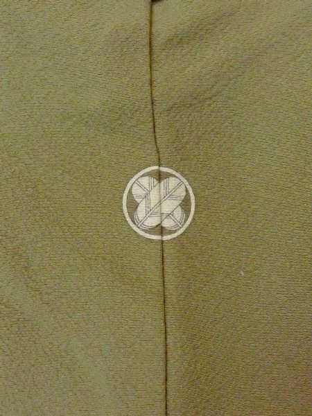 画像3: O0117G 女性用色無地  シルク(正絹) 灰色がかった緑色,  【中古】【USED】【リサイクル】 ★★☆☆☆【O0117G】 (3)