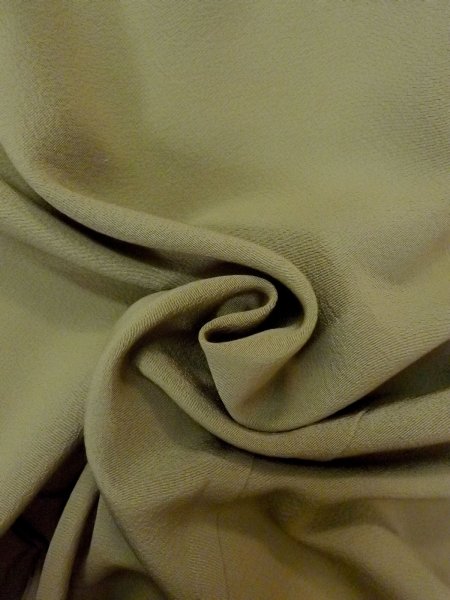 画像12: O0117G 女性用色無地  シルク(正絹) 灰色がかった緑色,  【中古】【USED】【リサイクル】 ★★☆☆☆【O0117G】 (12)
