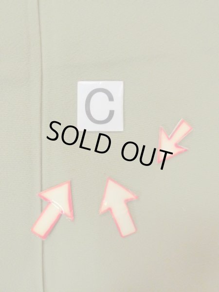 画像17: O0117G 女性用色無地  シルク（正絹） 灰色がかった緑色,  【中古】【USED】【リサイクル】 ★★☆☆☆【O0117G】 (17)