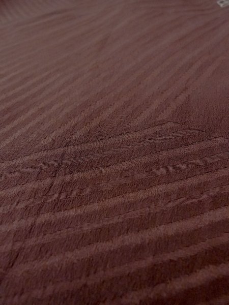 画像9: O0117H 女性用色無地  シルク(正絹) 茶色,  【中古】【USED】【リサイクル】 ★★★☆☆【O0117H】 (9)