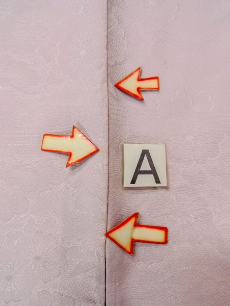 画像15: O0117K 女性用色無地  シルク(正絹) 淡い藤色,  【中古】【USED】【リサイクル】 ★★☆☆☆【O0117K】 (15)