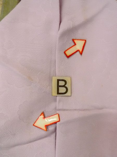 画像16: O0117K 女性用色無地  シルク(正絹) 淡い藤色,  【中古】【USED】【リサイクル】 ★★☆☆☆【O0117K】 (16)