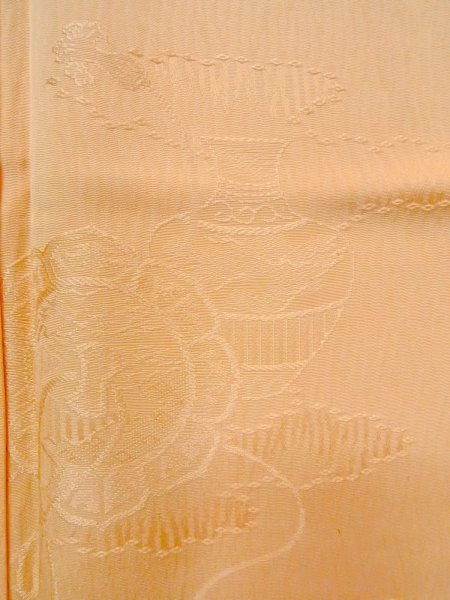 画像6: O0117M 女性用色無地  シルク(正絹) 薄い橙色,  【中古】【USED】【リサイクル】 ★★★☆☆【O0117M】 (6)