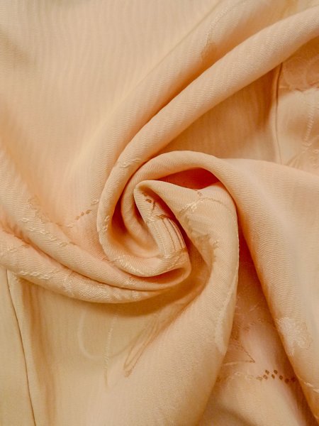 画像12: O0117M 女性用色無地  シルク(正絹) 薄い橙色,  【中古】【USED】【リサイクル】 ★★★☆☆【O0117M】 (12)