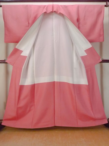 画像2: O0117N 女性用色無地  シルク(正絹) 桃色,  【中古】【USED】【リサイクル】 ★★★☆☆【O0117N】 (2)