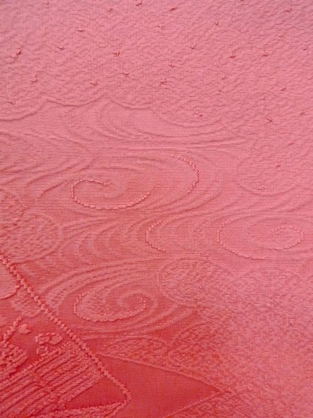 画像6: O0117N 女性用色無地  シルク(正絹) 桃色,  【中古】【USED】【リサイクル】 ★★★☆☆【O0117N】 (6)