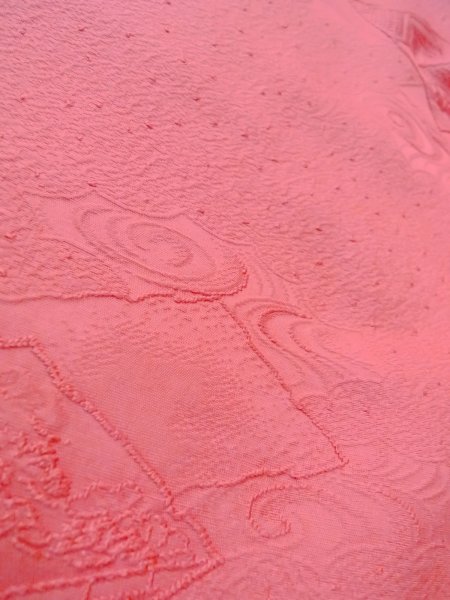 画像10: O0117N 女性用色無地  シルク(正絹) 桃色,  【中古】【USED】【リサイクル】 ★★★☆☆【O0117N】 (10)