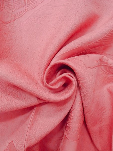 画像12: O0117N 女性用色無地  シルク(正絹) 桃色,  【中古】【USED】【リサイクル】 ★★★☆☆【O0117N】 (12)