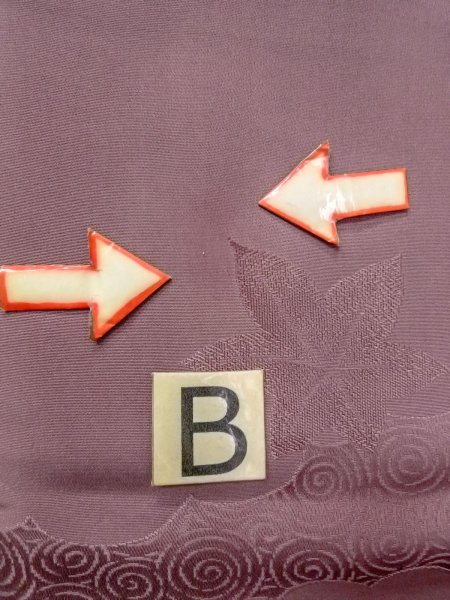 画像15: O0117P 女性用色無地  シルク(正絹) 灰色がかった紫色,  【中古】【USED】【リサイクル】 ★★★☆☆【O0117P】 (15)