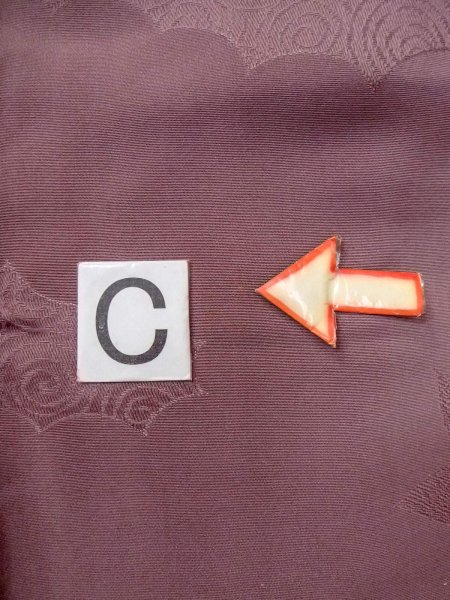 画像16: O0117P 女性用色無地  シルク(正絹) 灰色がかった紫色,  【中古】【USED】【リサイクル】 ★★★☆☆【O0117P】 (16)