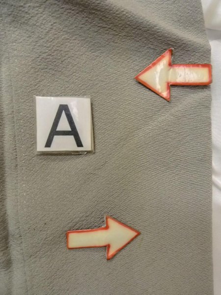 画像14: O0117Q 女性用色無地  シルク(正絹) 薄い灰色,  【中古】【USED】【リサイクル】 ★★★☆☆【O0117Q】 (14)