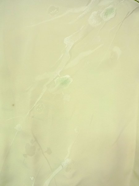 画像3: O0117R 女性用小紋  シルク（正絹） 薄い黄緑色,  【中古】【USED】【リサイクル】 ★★★☆☆【O0117R】 (3)