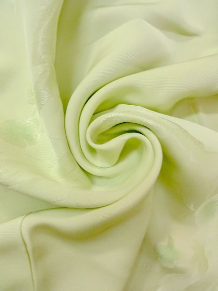 画像12: O0117R 女性用小紋  シルク（正絹） 薄い黄緑色,  【中古】【USED】【リサイクル】 ★★★☆☆【O0117R】 (12)