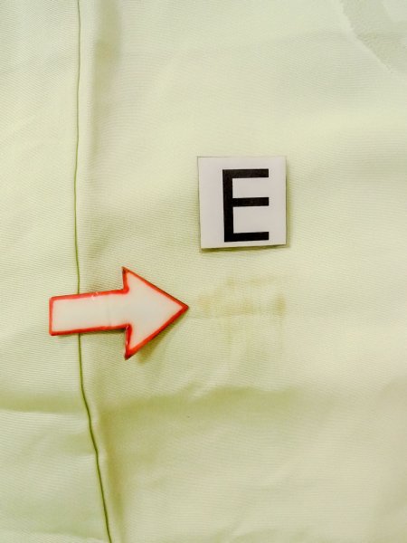 画像18: O0117R 女性用小紋  シルク（正絹） 薄い黄緑色,  【中古】【USED】【リサイクル】 ★★★☆☆【O0117R】 (18)