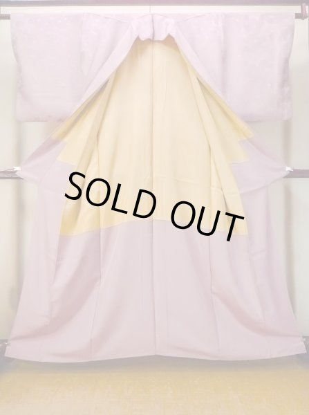 画像2: O0117S 女性用小紋  シルク(正絹) 淡い紫み桃色,  【中古】【USED】【リサイクル】 ★★★☆☆【O0117S】 (2)