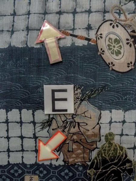 画像18: O0124A 男性用襦袢  ウール 藍, 松/松葉 【中古】【USED】【リサイクル】 ★☆☆☆☆【O0124A】 (18)