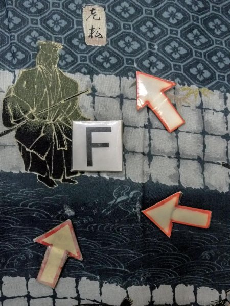 画像19: O0124A 男性用襦袢  ウール 藍, 松/松葉 【中古】【USED】【リサイクル】 ★☆☆☆☆【O0124A】 (19)