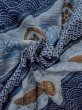 画像10: O0124B 男性用襦袢  ウール 藍, 青海波 【中古】【USED】【リサイクル】 ★☆☆☆☆【O0124B】 (10)
