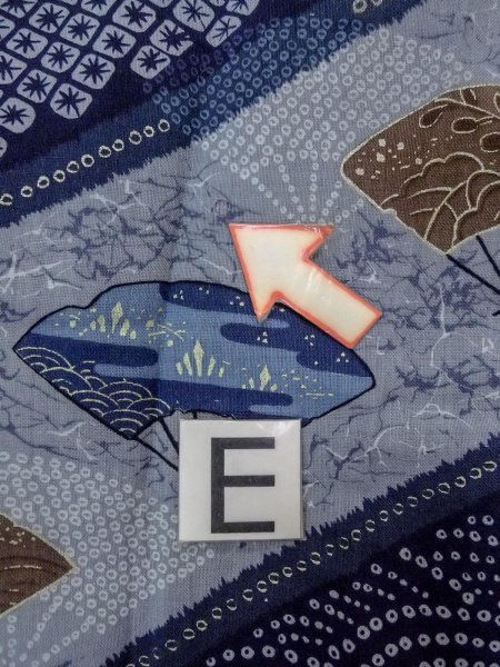 画像17: O0124B 男性用襦袢  ウール 藍, 青海波 【中古】【USED】【リサイクル】 ★☆☆☆☆【O0124B】 (17)