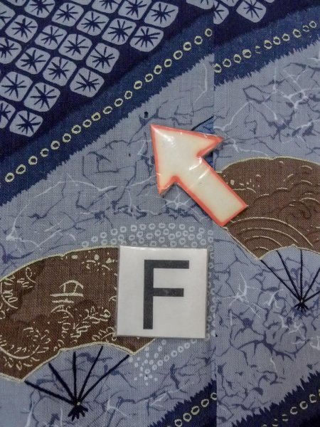 画像18: O0124B 男性用襦袢  ウール 藍, 青海波 【中古】【USED】【リサイクル】 ★☆☆☆☆【O0124B】 (18)