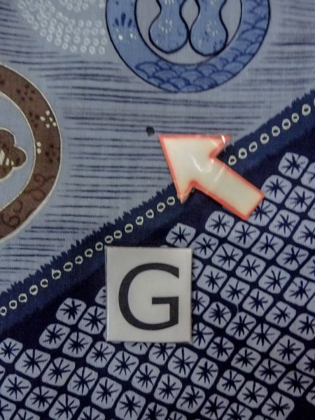 画像19: O0124B 男性用襦袢  ウール 藍, 青海波 【中古】【USED】【リサイクル】 ★☆☆☆☆【O0124B】 (19)