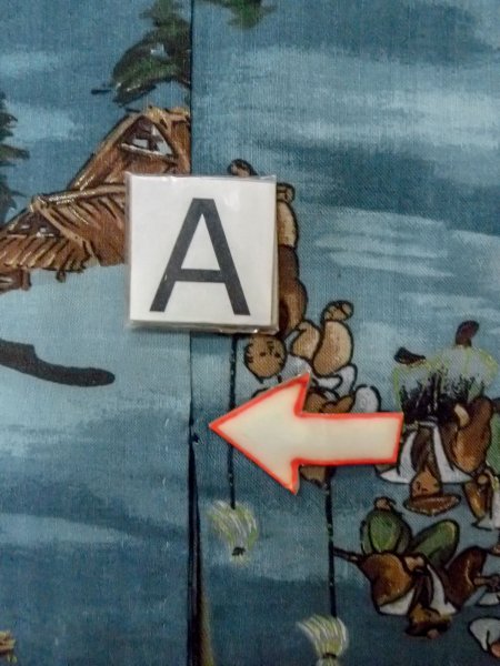 画像14: O0124C 男性用襦袢  ウール 水色, 松/松葉 【中古】【USED】【リサイクル】 ★★☆☆☆【O0124C】 (14)