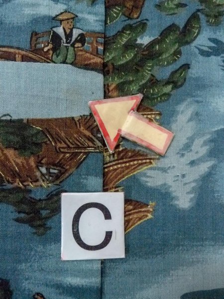 画像16: O0124C 男性用襦袢  ウール 水色, 松/松葉 【中古】【USED】【リサイクル】 ★★☆☆☆【O0124C】 (16)