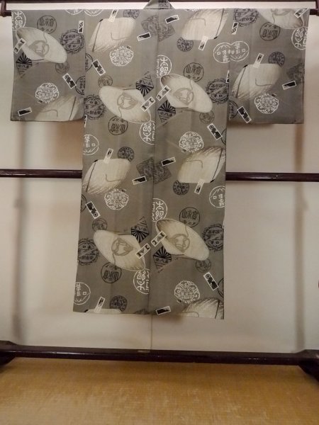 画像2: O0124D 男性用襦袢  ウール 灰色がかった茶色,  【中古】【USED】【リサイクル】 ★★☆☆☆【O0124D】 (2)