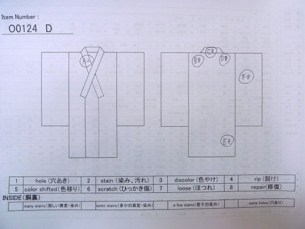 画像13: O0124D 男性用襦袢  ウール 灰色がかった茶色,  【中古】【USED】【リサイクル】 ★★☆☆☆【O0124D】 (13)