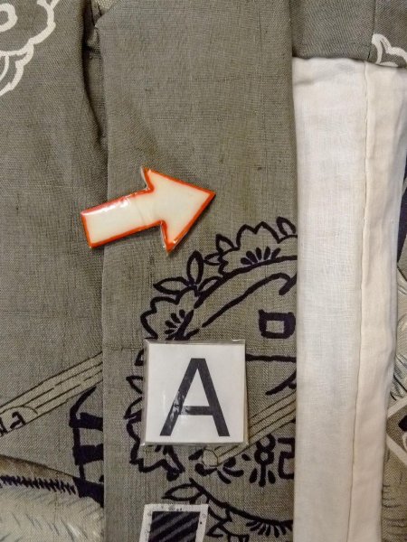 画像14: O0124D 男性用襦袢  ウール 灰色がかった茶色,  【中古】【USED】【リサイクル】 ★★☆☆☆【O0124D】 (14)