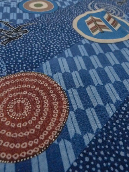 画像10: O0124E 男性用襦袢  ウール 藍, 小さな点々 【中古】【USED】【リサイクル】 ★★★☆☆【O0124E】 (10)