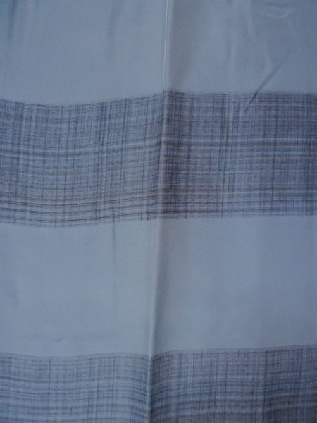 画像3: O0124F 男性用襦袢  シルク（正絹） 灰色, チェック柄 【中古】【USED】【リサイクル】 ★★★☆☆【O0124F】 (3)