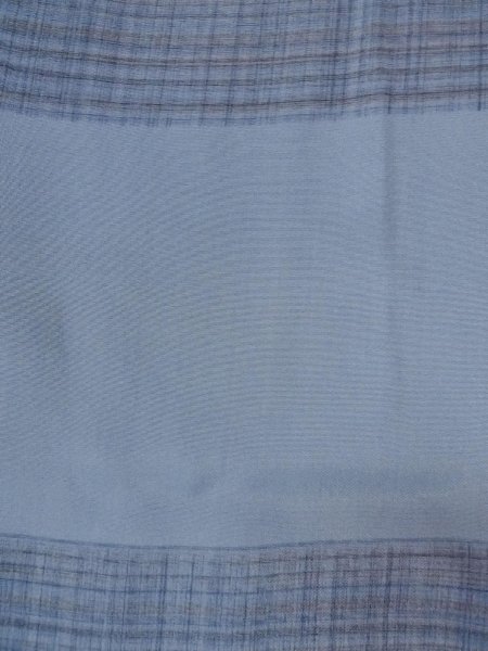 画像6: O0124F 男性用襦袢  シルク（正絹） 灰色, チェック柄 【中古】【USED】【リサイクル】 ★★★☆☆【O0124F】 (6)