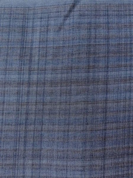 画像7: O0124F 男性用襦袢  シルク（正絹） 灰色, チェック柄 【中古】【USED】【リサイクル】 ★★★☆☆【O0124F】 (7)