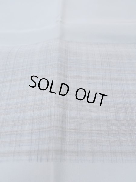 画像9: O0124F 男性用襦袢  シルク（正絹） 灰色, チェック柄 【中古】【USED】【リサイクル】 ★★★☆☆【O0124F】 (9)