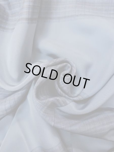 画像12: O0124F 男性用襦袢  シルク（正絹） 灰色, チェック柄 【中古】【USED】【リサイクル】 ★★★☆☆【O0124F】 (12)