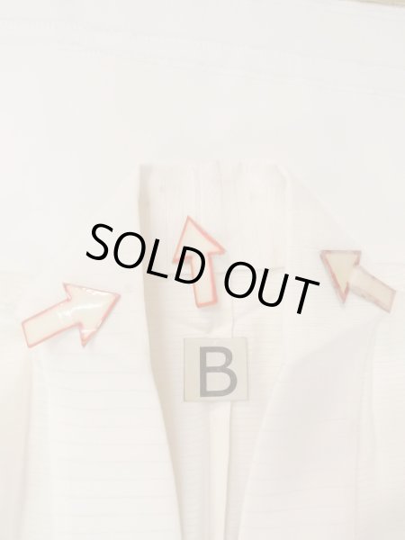 画像15: O0124H 女性用襦袢  シルク（正絹） オフ　ホワイト, 縞 【中古】【USED】【リサイクル】 ★★★☆☆【O0124H】 (15)