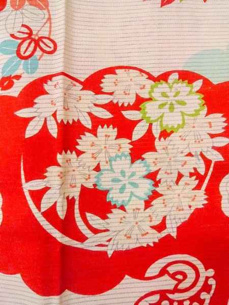 画像5: O0124I 女性用襦袢  シルク（正絹） アイボリー, 花丸文 【中古】【USED】【リサイクル】 ★☆☆☆☆【O0124I】 (5)